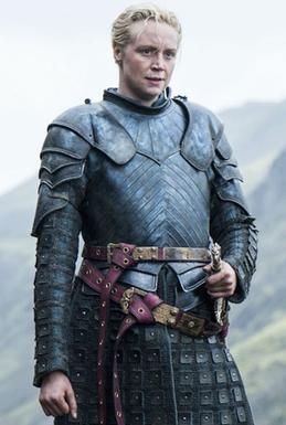 Brienne of Tarth from Game of Thrones, upcoming in Season 8. 